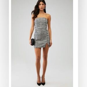 Amanda Uprichard MANDY SLIT DRESS large rental service retiree EUC